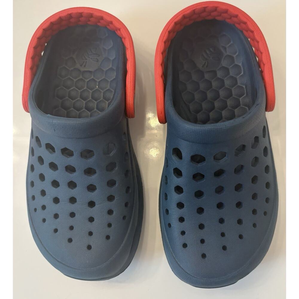 Joybees Toddler Harper Slip-on Apparel Water Shoes Navy Blue/Red Size 12/13